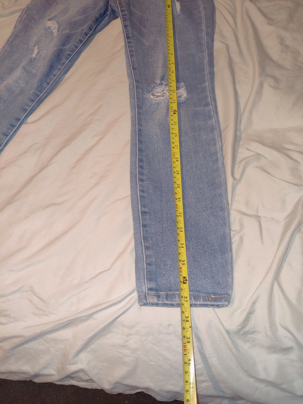 RSQ Distressed High Rise Skinny Jeans Light Wash Size 3/w26 - Picture 6 of 9